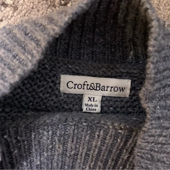 Croft & Barrow Gray Turtleneck Sweater - Picture 2 of 3